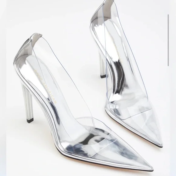 Good American CINDER-F*CKING-RELLA PUMP “glass” Cinderella Clear Heel Sz 6.5 - Picture 2 of 8